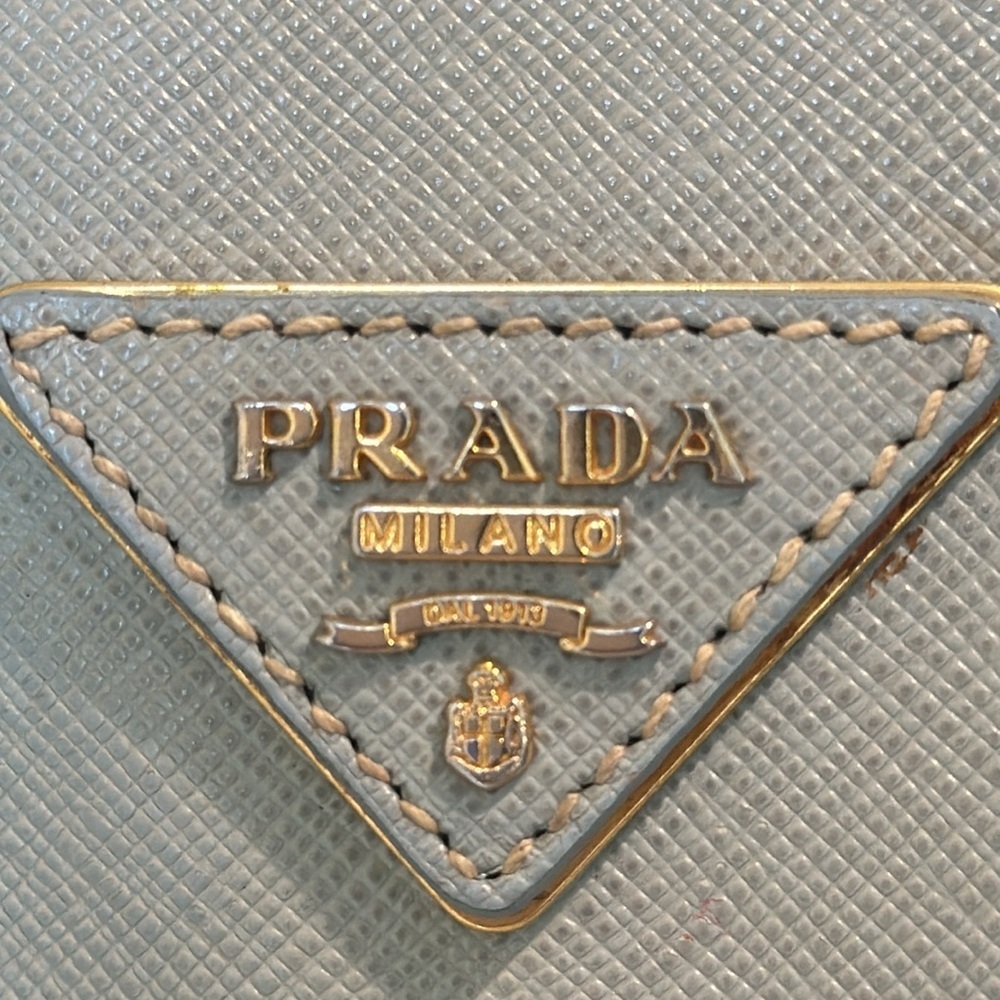 💯Authentic Prada Light Blue Safiano Leather Tote Bag🍀 - Picture 4 of 16